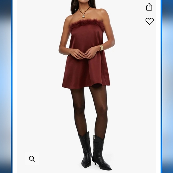 NWT! WeWoreWhat, Strapless Mini Dress, Brown- MSRP $138 - Picture 4 of 12